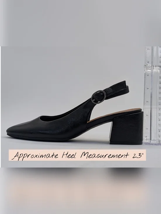 Baretraps "Ester" Women's Size 8M Black Faux Leather Slingback Block Heel - Picture 10 of 17